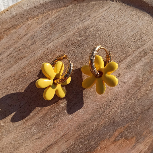 Créoles martelées rondes 22mm