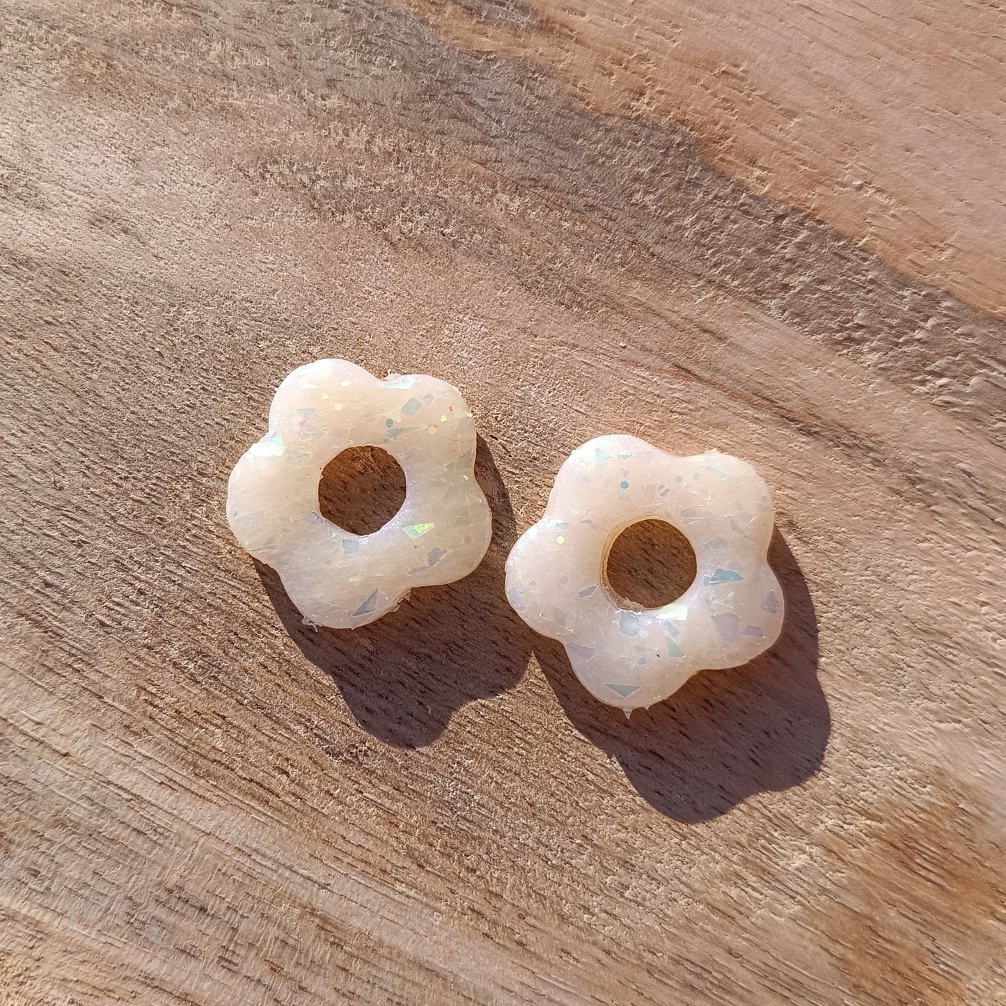 Pampilles Ivoire à Paillettes