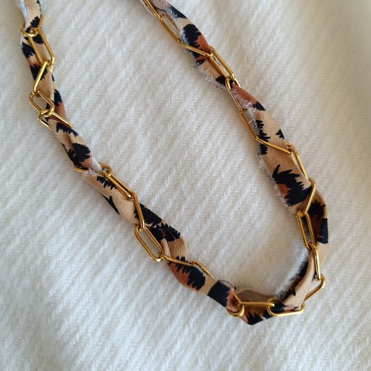Collier ras de cou Léopard