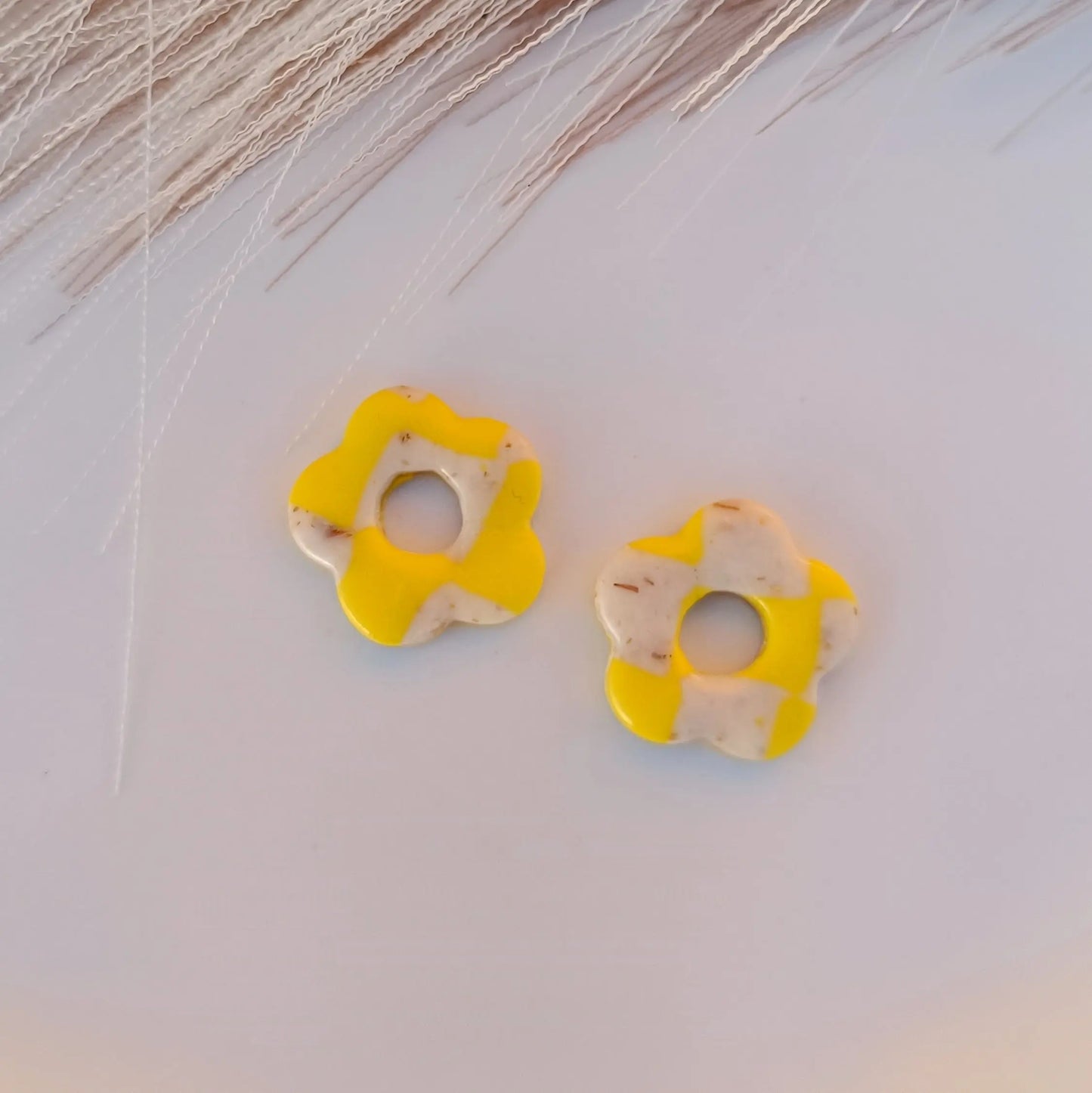 Pampilles Marbrées et jaune - Osez Bijoux