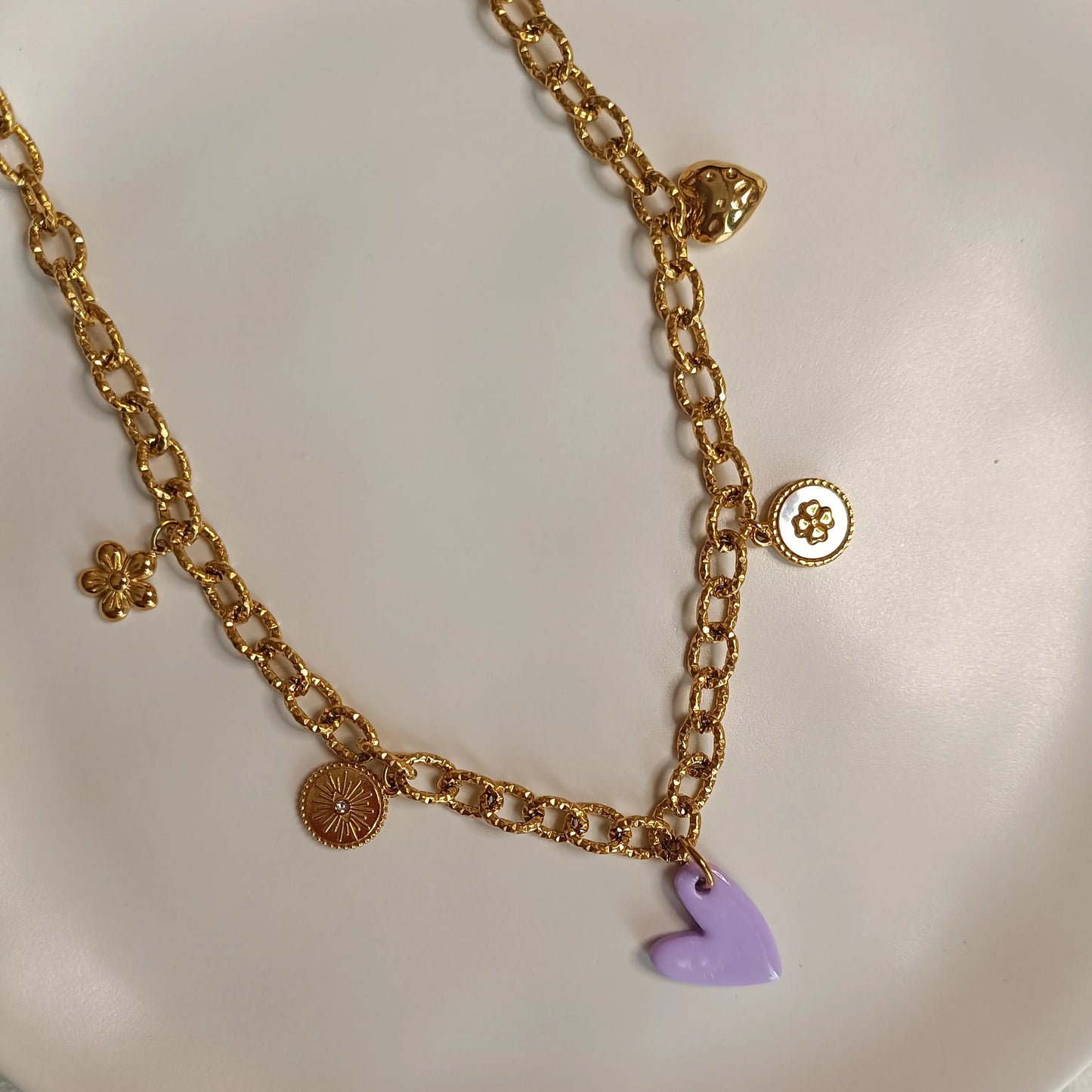 Collier charms violet
